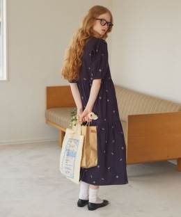 刺繍ティアードワンピース/MAISON SAJOU
