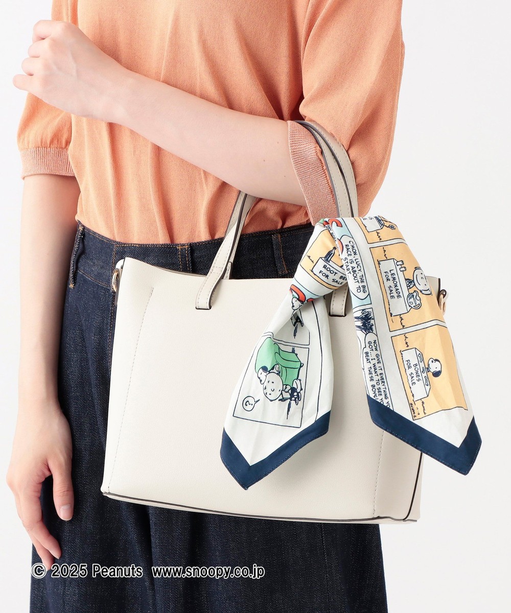 【ずんだもち様】Afternoon Tea PEANUTS ロゴトート タグ付き Afternoon Tea LIVING｜スリットポケット付きロゴバッグS