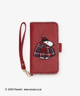 ブック型iPhone8/7/SE3・2ケース/PEANUTS/Afternoon Tea Original Tartans