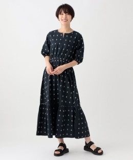 小紋柄ジャカードワンピース