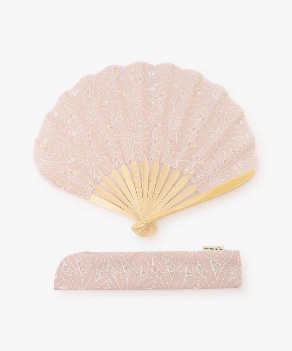 ファッション小物 フラワーレース扇子