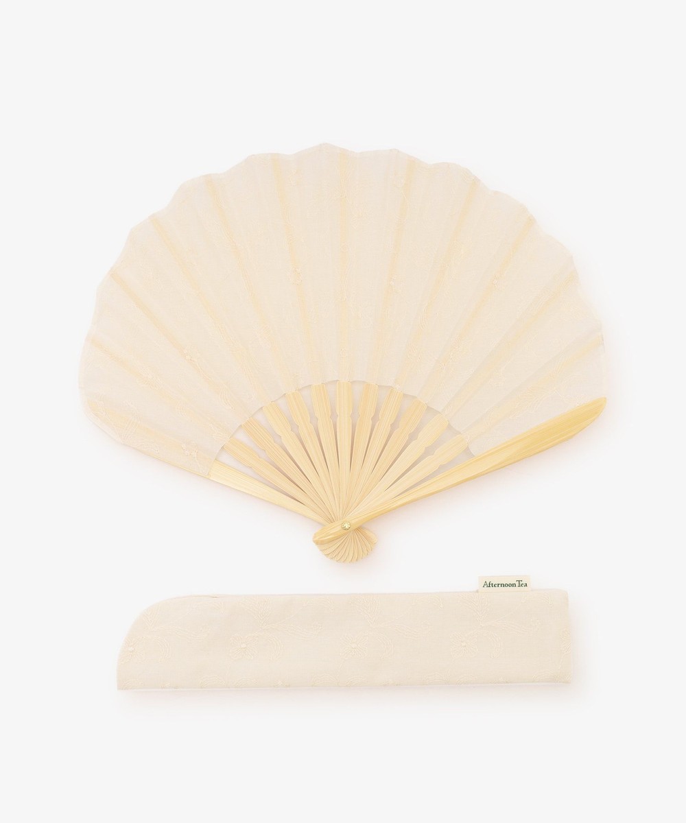 ファッション小物 フラワーレース扇子