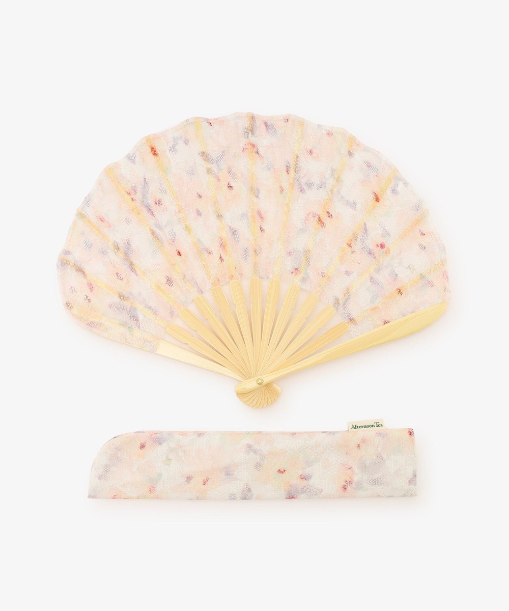 ファッション小物 グラデーションレース扇子