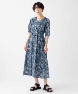 【オンラインストア限定】Vネックワンピース/リバティプリント