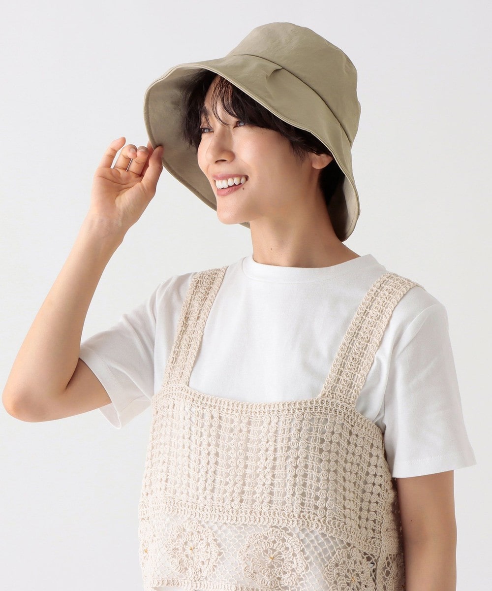 帽子 タックツバ広UVハット