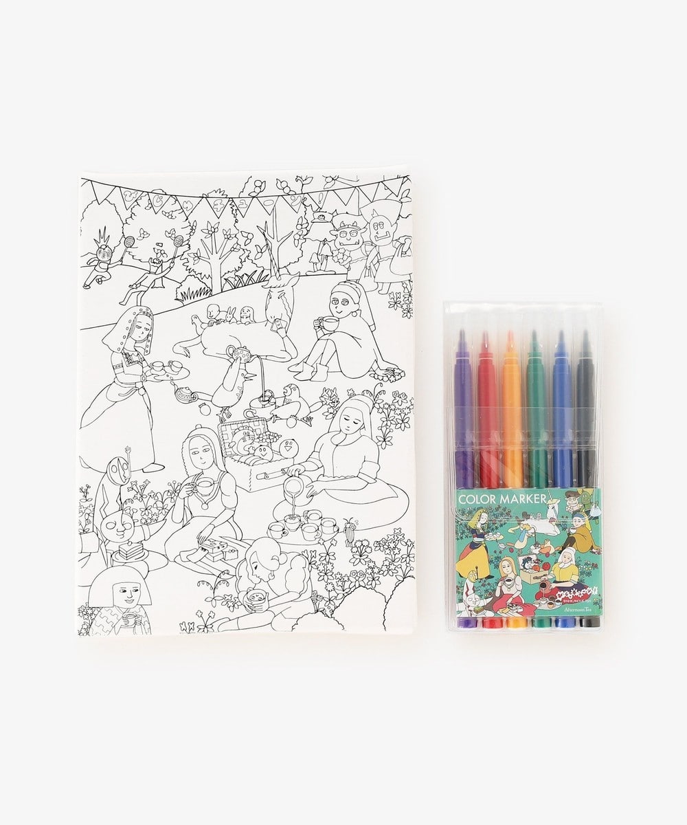 花瓶・インテリア小物・観葉植物 ペンセット付き塗り絵アートボード/びじゅチューン！