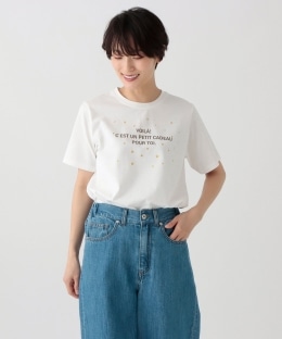 スター箔プリントTシャツ