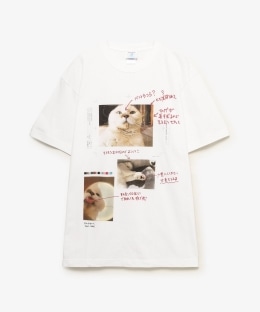 Cat’s ISSUE × 加賀美健「加賀美編集長の赤入れTシャツ」表面プリント/Cat's ISSUE