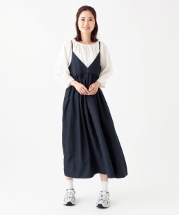 タフタVネックキャミワンピース
