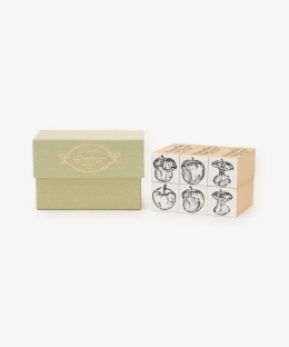リンゴスタンプセット/gobe stamp