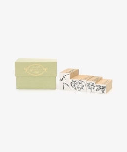 フラワースタンプセット/gobe stamp