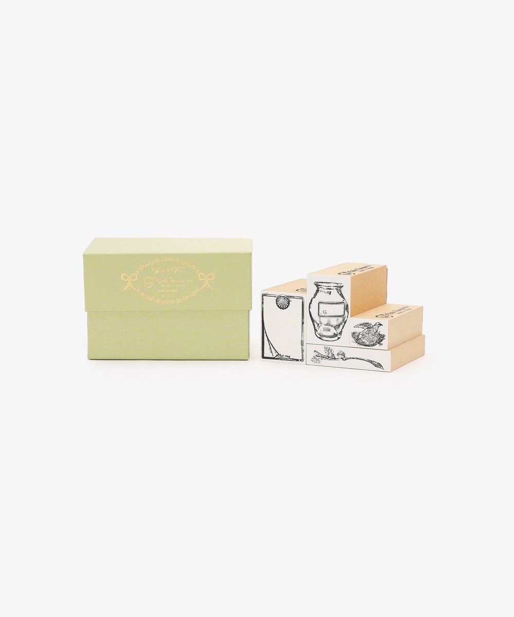文房具・ステーショナリー小物 ペン壺スタンプセット/gobe stamp