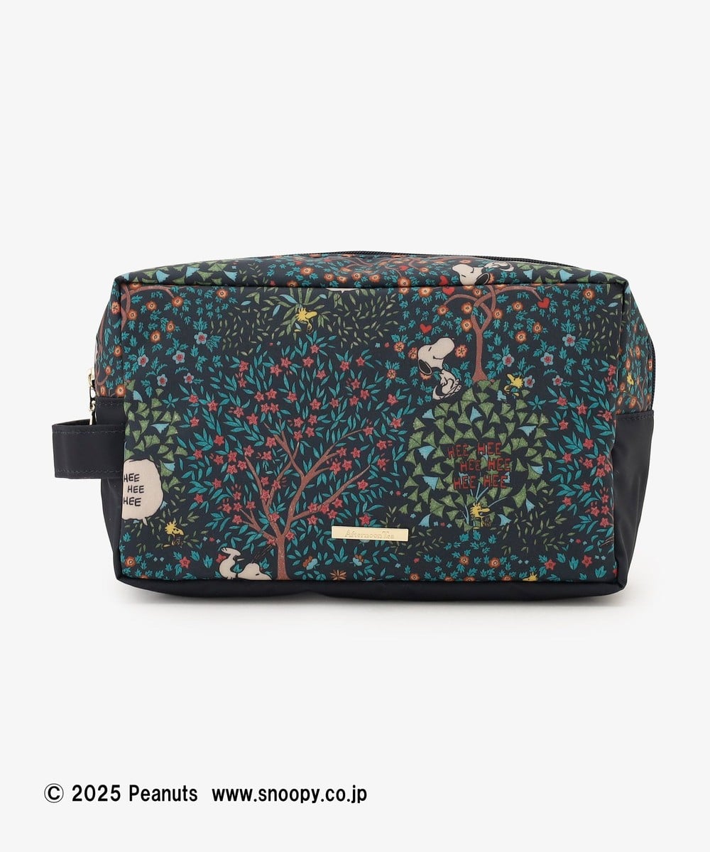 ポーチ・ティッシュポーチ・巾着 スクエアポーチ/リバティプリント/PEANUTS