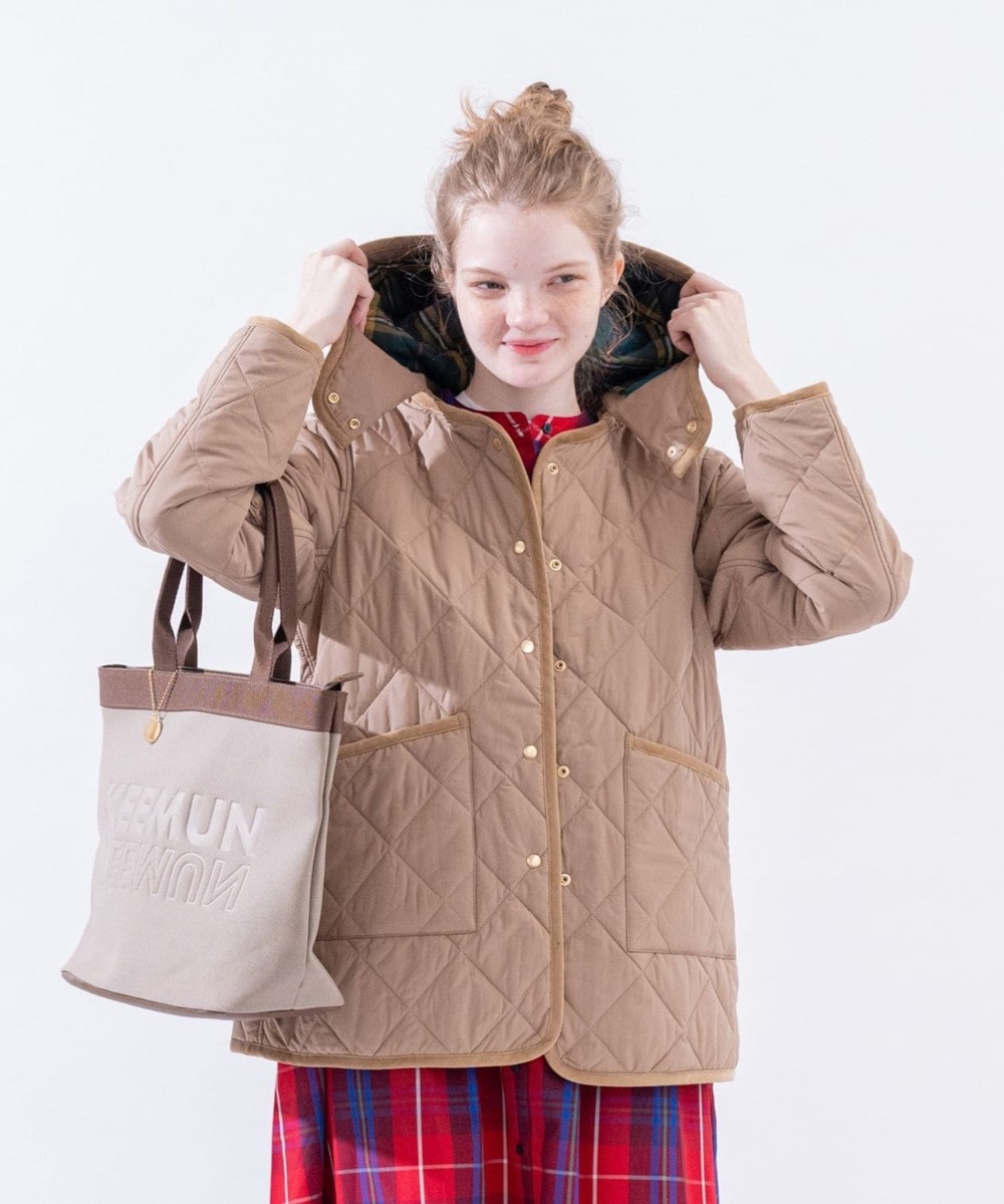 アウター タータンチェック柄フード付きキルトジャケット/Afternoon Tea Original Tartans