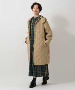 タータンチェック柄フード付きキルトロングコート/Afternoon Tea Original Tartans