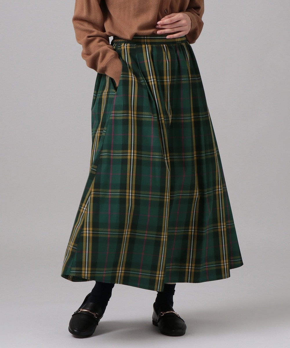 タータンチェック柄タックスカート/Afternoon Tea Original
