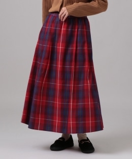 タータンチェック柄タックスカート/Afternoon Tea Original Tartans
