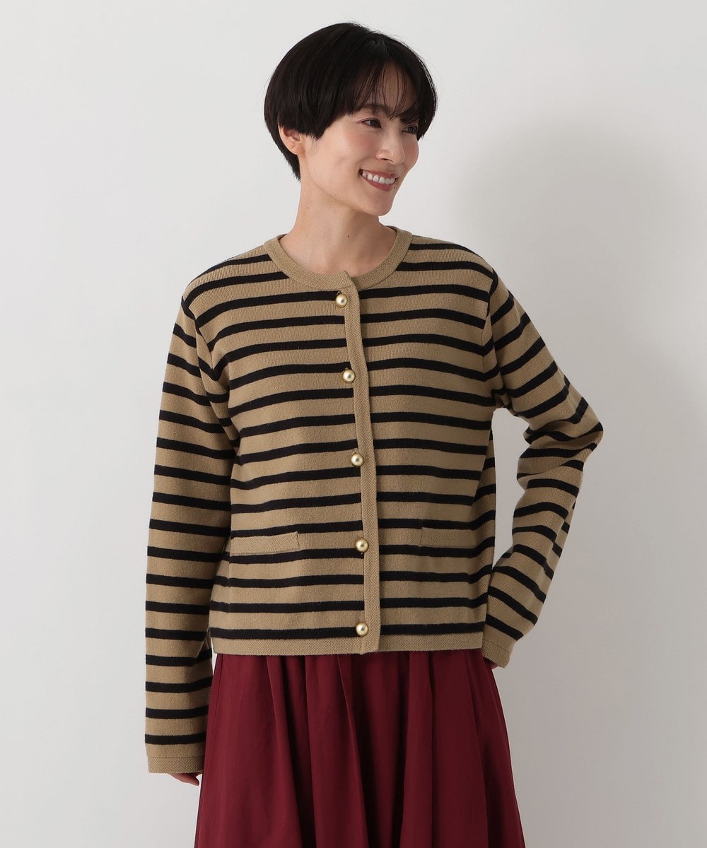 ニット MON JOURNALボーダーニットカーディガン