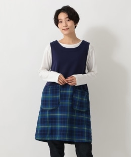 タータンチェック柄あったかチュニックエプロン/Afternoon Tea Original Tartans