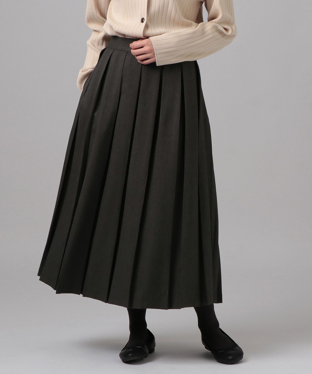 MARGARET HAWELL ボックスプリーツ　コットン　スカート MHL. マーガレットハウエル MARGARET HOWELL MHL.*ウール