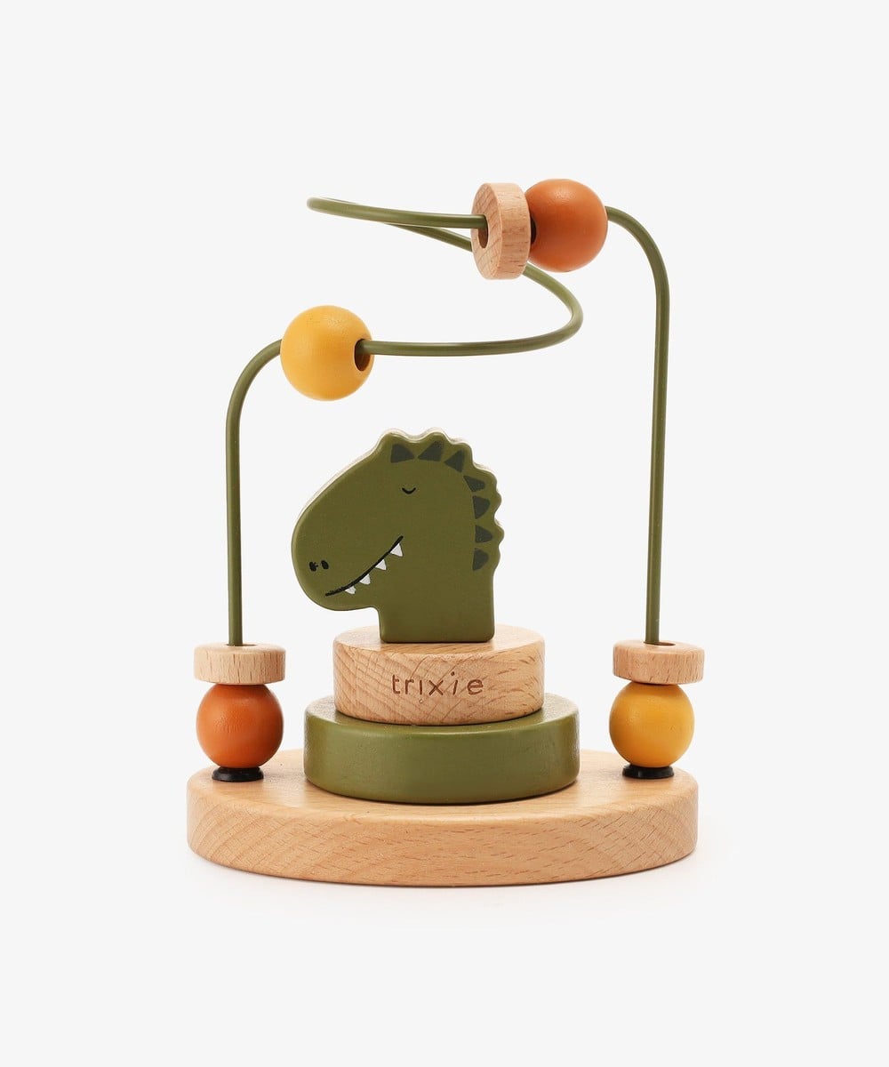 ラトル・おもちゃ ウッデン ビーズメイズ/Mr. Dino/trixie-baby