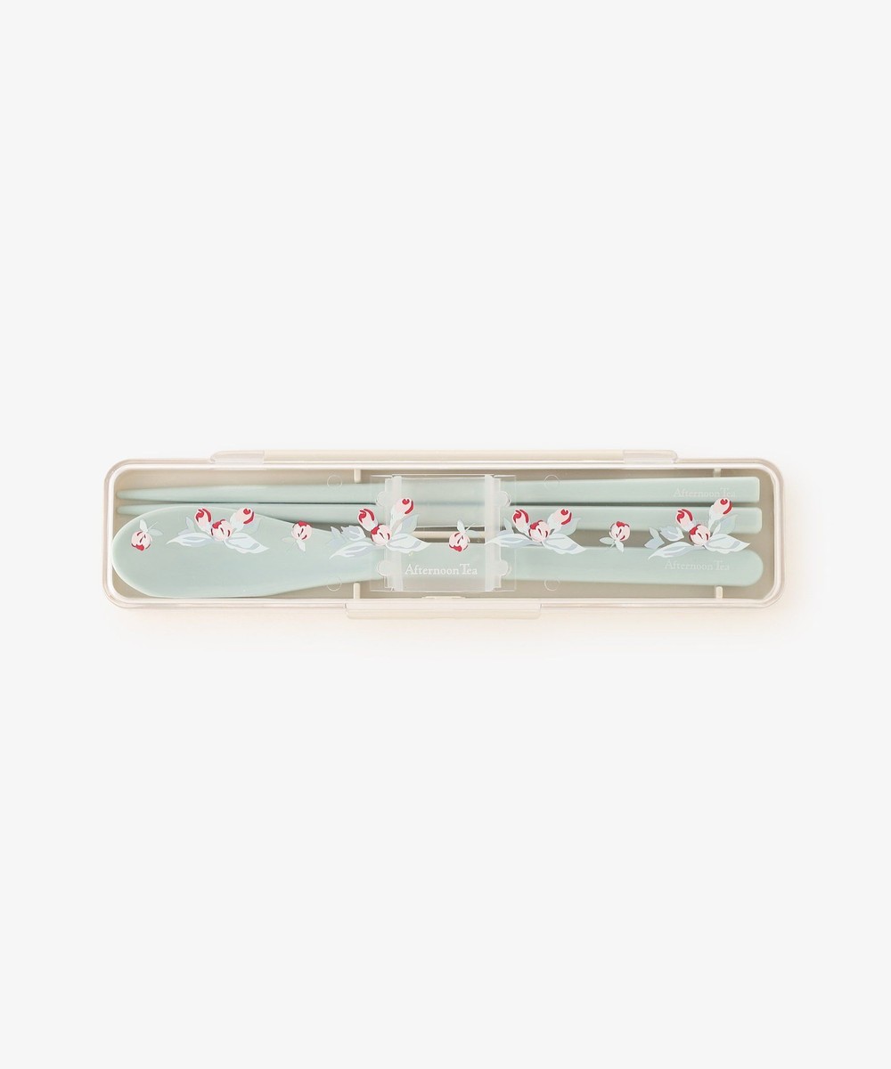 お弁当箱・ランチボックス クラシックローズ抗菌ランチカトラリーセット
