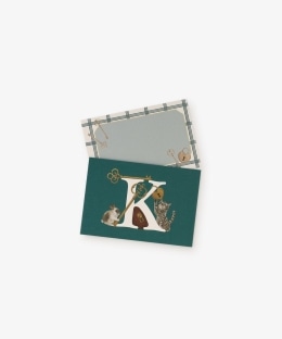 イニシャルミニメッセージカード