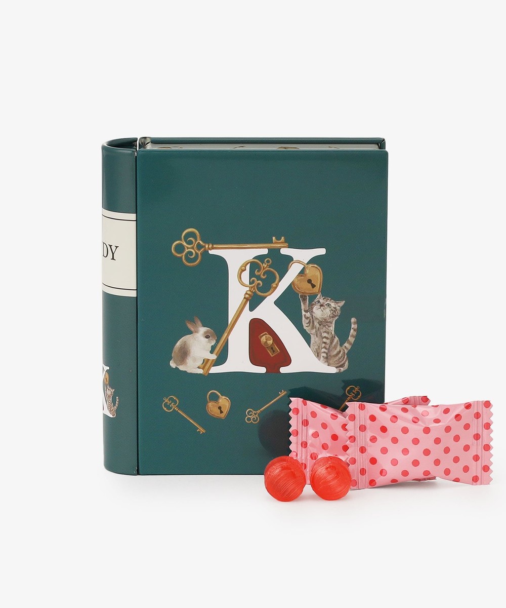 お菓子・食品 ブック型ミニキャンディー缶 K/イニシャル