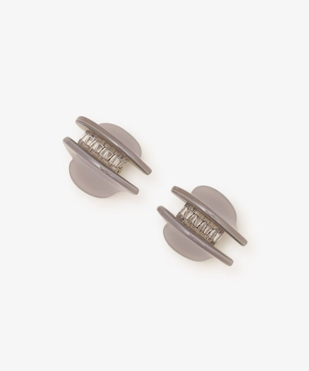 POETTE ハート型ヘアクリップ、ヘアオイルとポーチのセット パールハート付きシフォンリボンクリップSET（バレッタ/ヘア