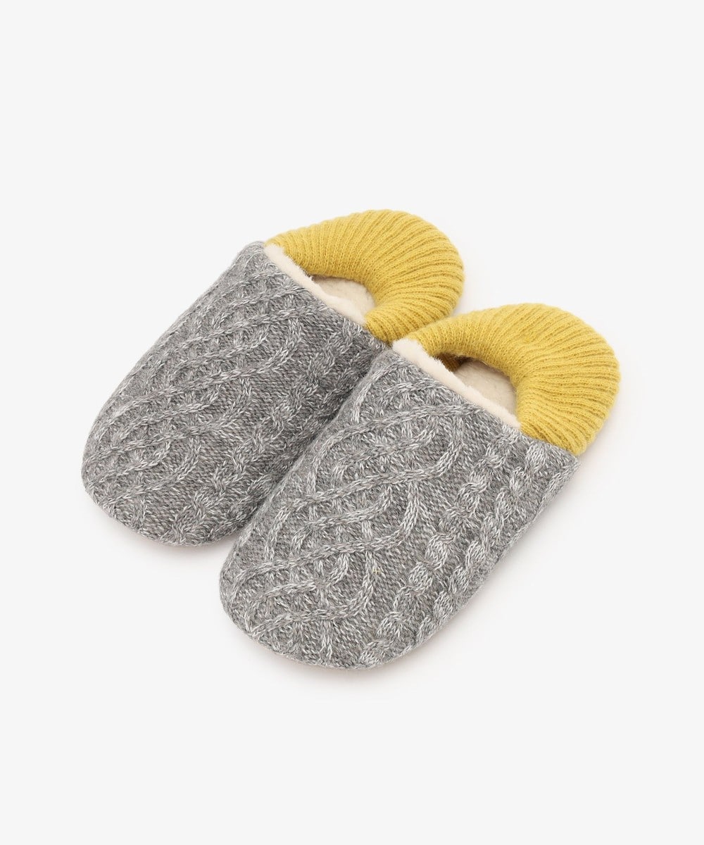 ルームシューズ・スリッパ 2WAYニットルームシューズ