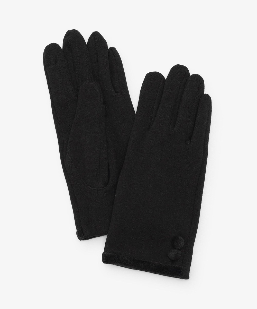 グローブ・手袋 ストレッチベロアボタングローブ