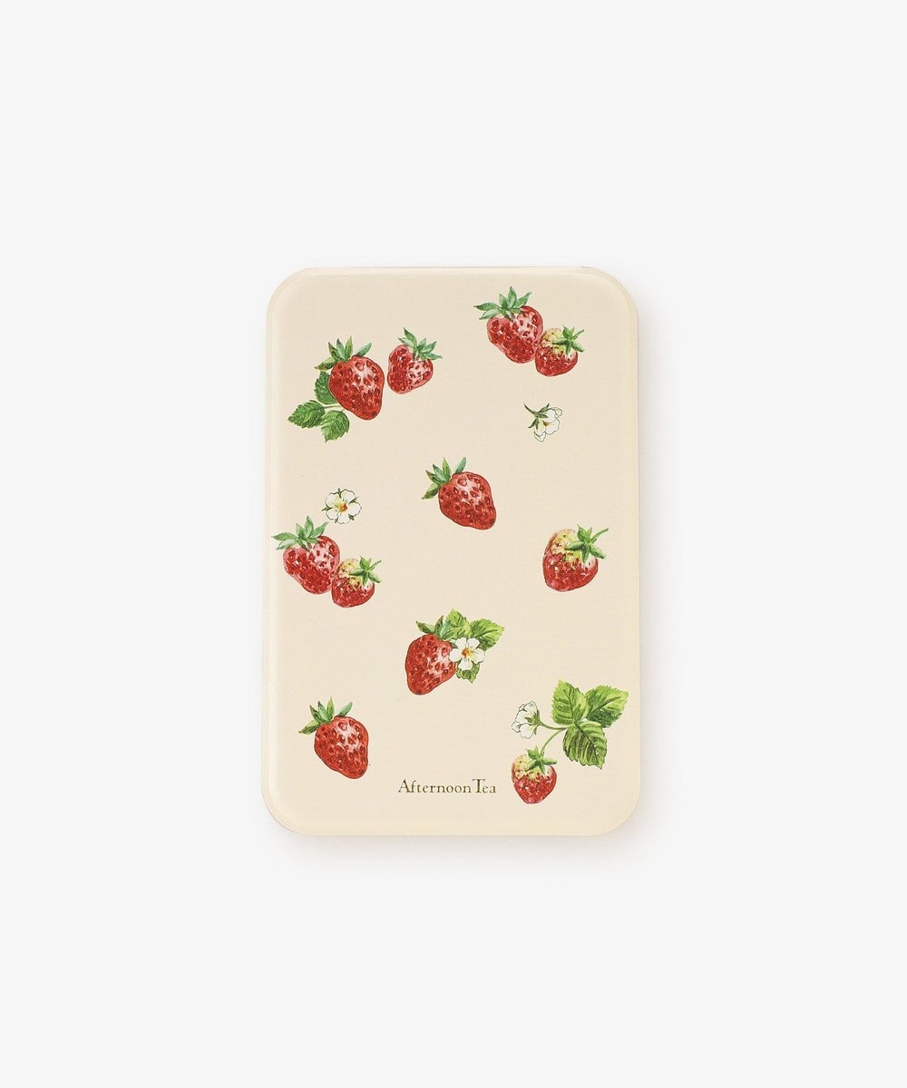 ビューティー小物・ミラー ストロベリー折りたたみスタンドミラー