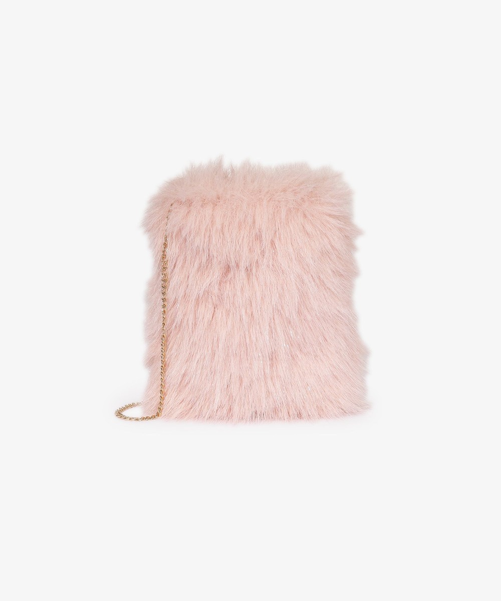 スマホケース・アクセサリー ラメフェイクファースマホショルダーバッグ