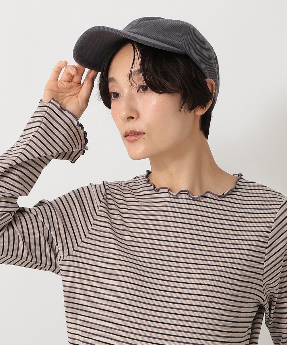 帽子 コーデュロイキャップ