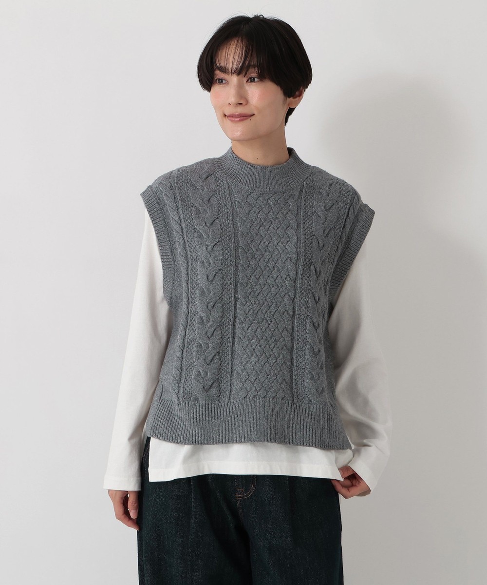 フワフワスフレケーブルニットベスト | アフタヌーンティー公式通販サイト