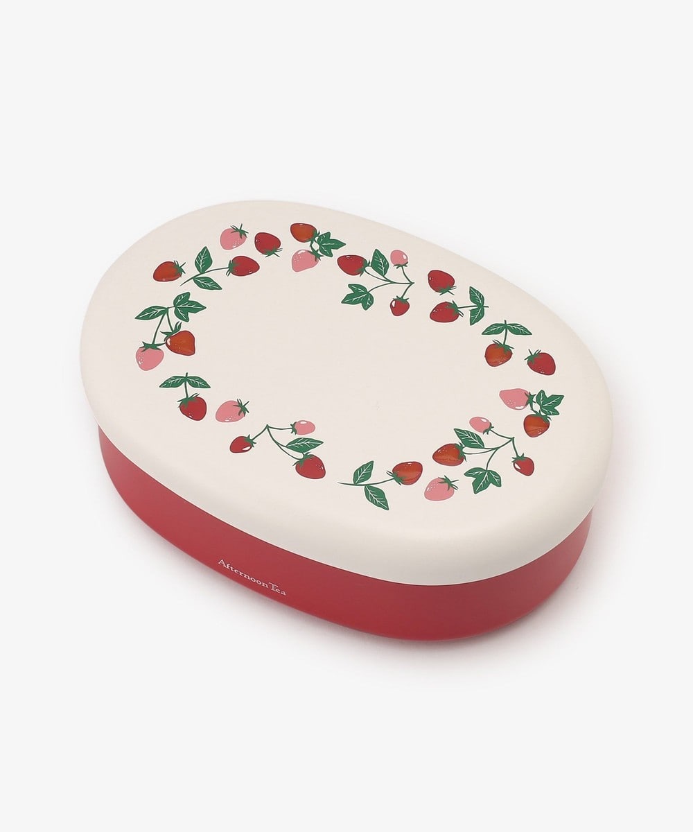 お弁当箱・ランチボックス 山中塗ストロベリー抗菌小判型ランチボックス