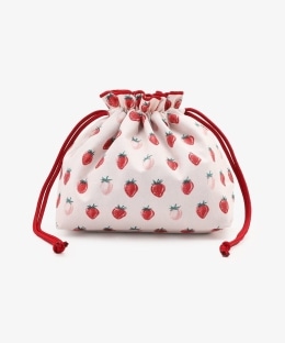 ストロベリー抗菌保冷巾着ランチバッグ