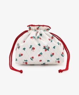 ストロベリー抗菌保冷巾着ランチバッグ