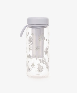 フラワーアート茶漉し付きクリアボトル 550ml
