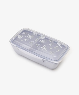 フラワーアート抗菌2点ロック式ランチボックス