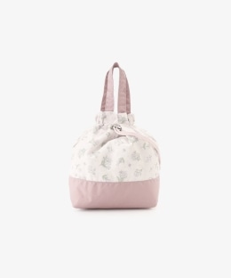 フラワーアート抗菌保冷巾着ランチバッグ