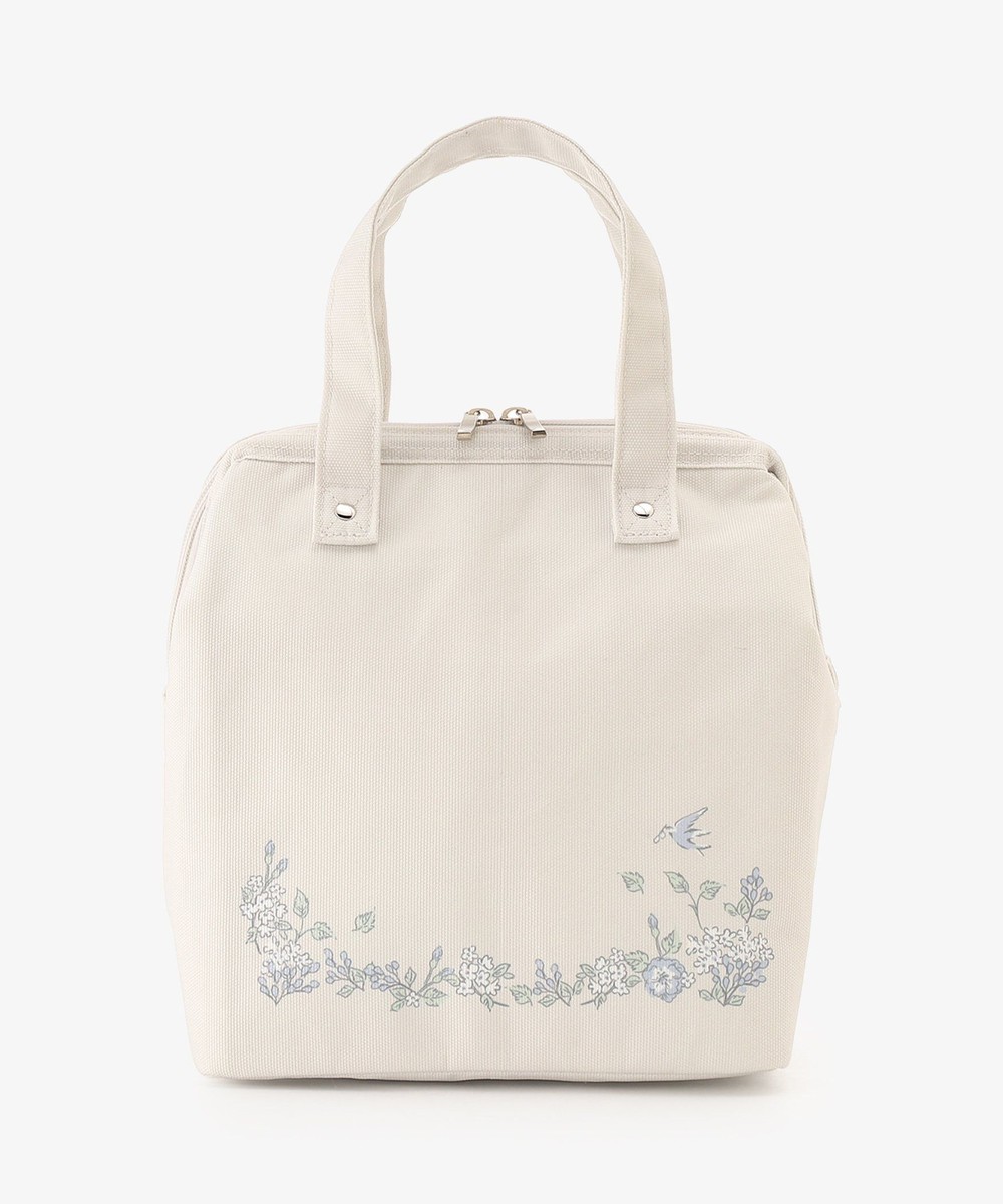 ランチバッグ・ボトルケース フラワーアート抗菌保冷ワイヤーランチバッグL