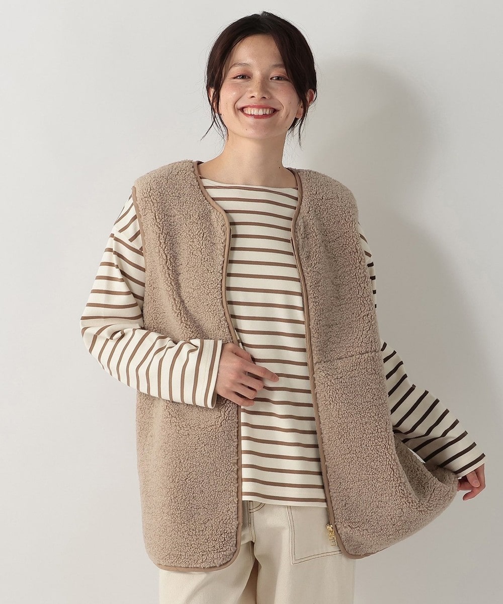 アウター ボアミドルベスト