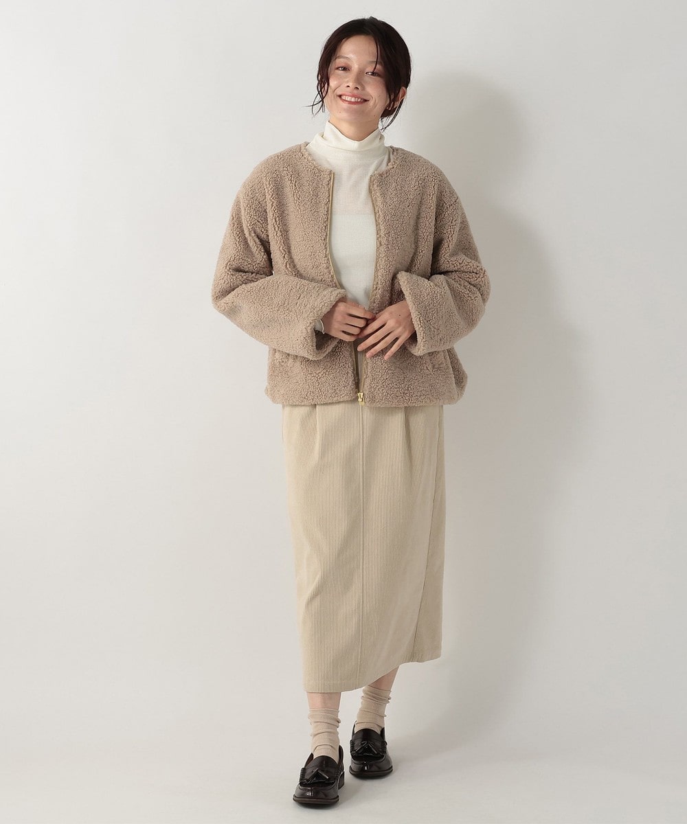 ボアノーカラージャケット