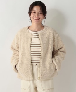 ボアノーカラージャケット