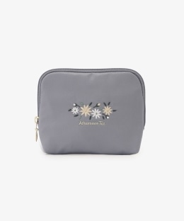 フラワー刺繍ティッシュケースポーチ