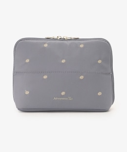 フラワー刺繍折りたたみポーチ