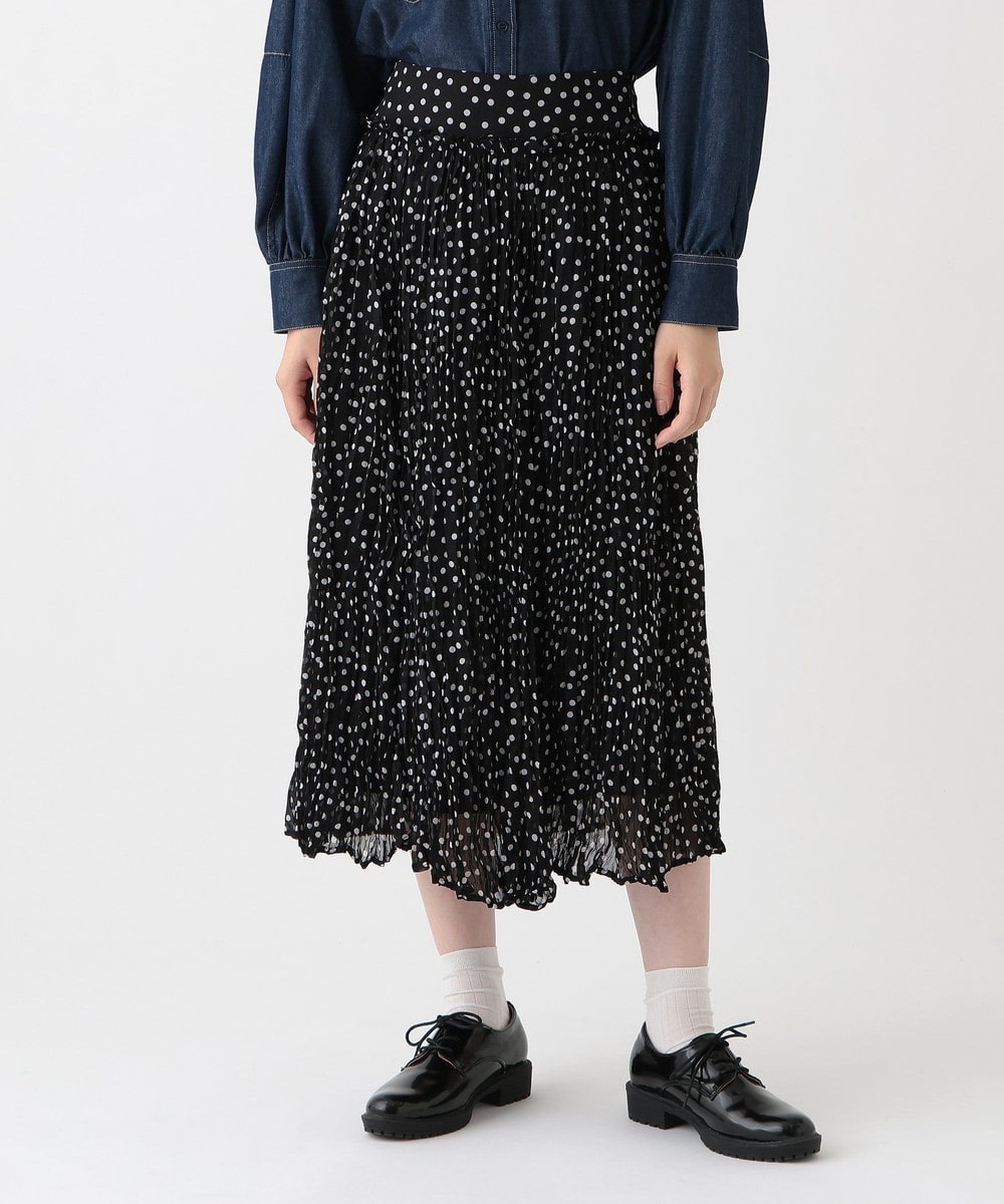 パンツ・スカート ドットプリーツスカート