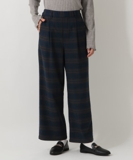 チェックタックパンツ