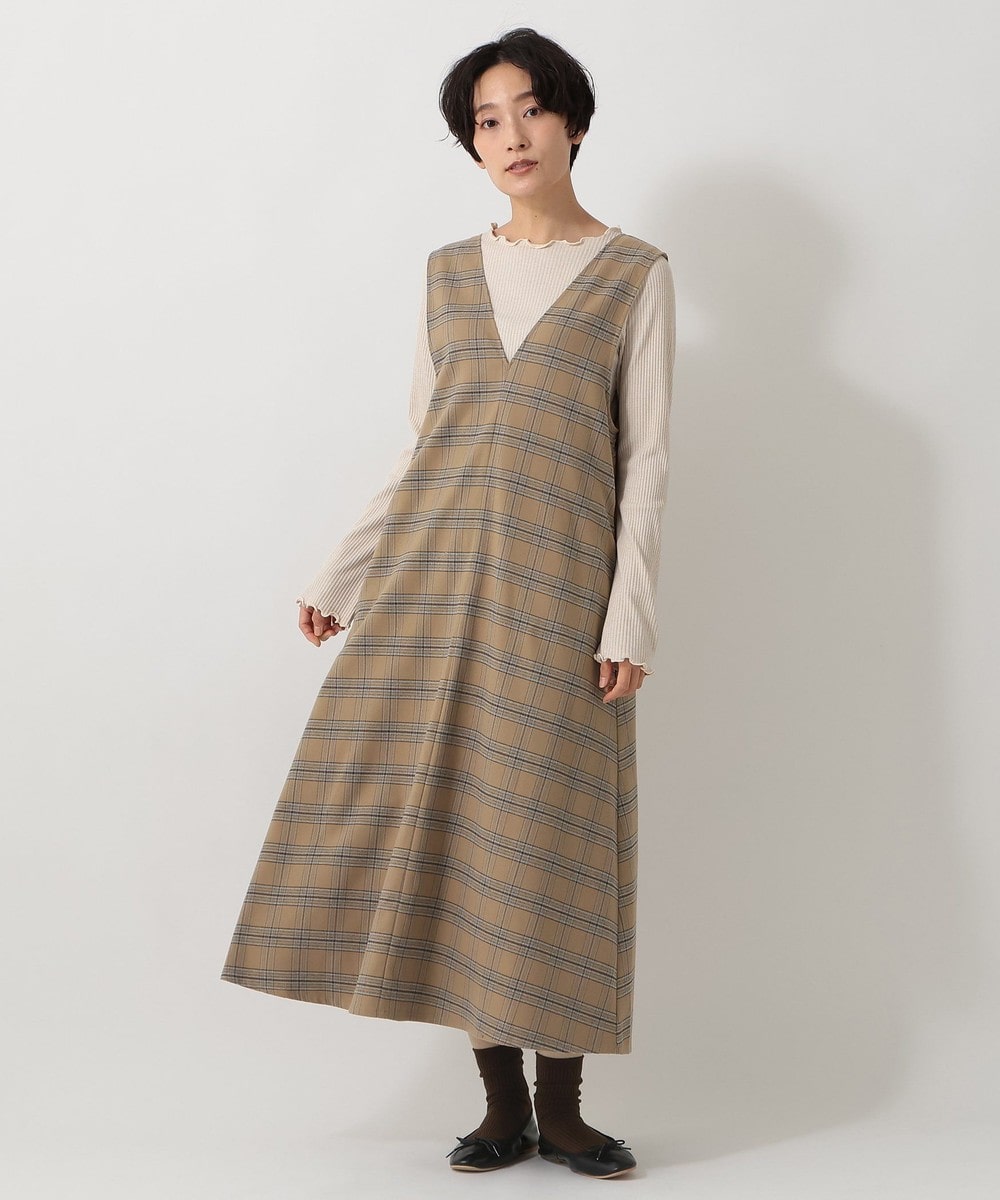 チェックVネックワンピース | アフタヌーンティー公式通販サイト